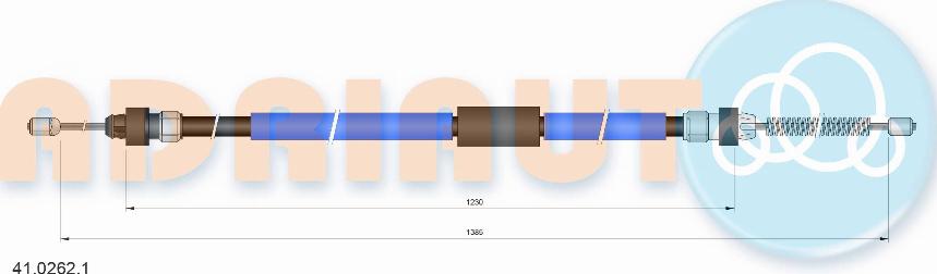 Adriauto 41.0262.1 - Трос, гальмівна система autocars.com.ua
