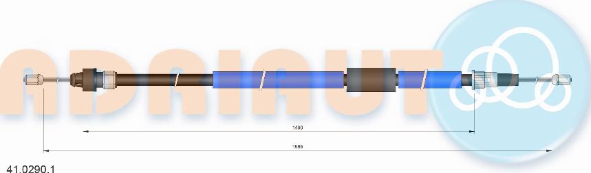 Adriauto 41.0290.1 - Трос, гальмівна система autocars.com.ua