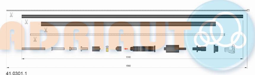 Adriauto 41.0301.1 - Тросик газа avtokuzovplus.com.ua