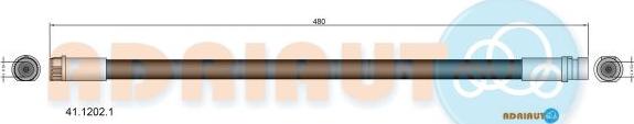 Adriauto 41.1202.1 - Гальмівний шланг autocars.com.ua