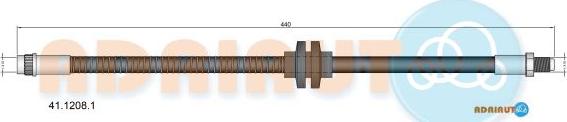 Adriauto 41.1208.1 - Гальмівний шланг autocars.com.ua