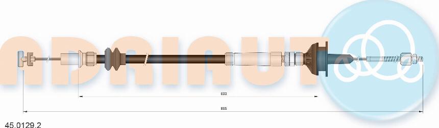 Adriauto 45.0129.2 - Трос, управление сцеплением avtokuzovplus.com.ua