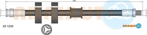 Adriauto 45.1209 - Тормозной шланг avtokuzovplus.com.ua