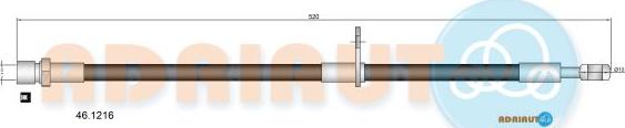 Adriauto 46.1216 - Гальмівний шланг autocars.com.ua