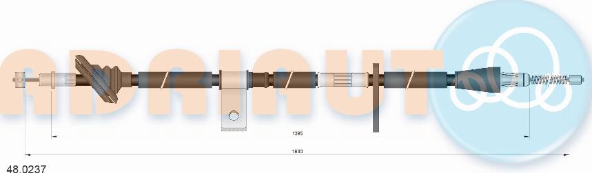 Adriauto 48.0237 - Трос, гальмівна система autocars.com.ua