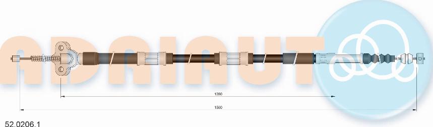 Adriauto 52.0206.1 - Тросик, cтояночный тормоз avtokuzovplus.com.ua