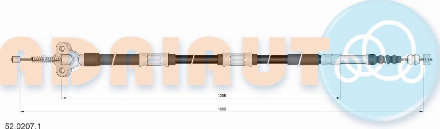 Adriauto 52.0207.1 - Трос, гальмівна система autocars.com.ua