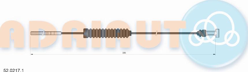 Adriauto 52.0217.1 - Трос, гальмівна система autocars.com.ua
