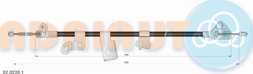 Adriauto 52.0220.1 - Тросик, cтояночный тормоз avtokuzovplus.com.ua