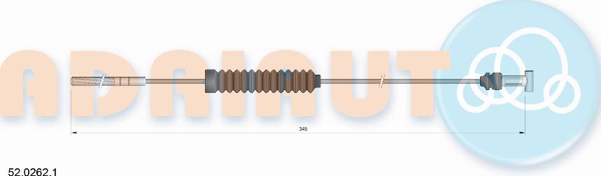 Adriauto 52.0262.1 - Трос, гальмівна система autocars.com.ua