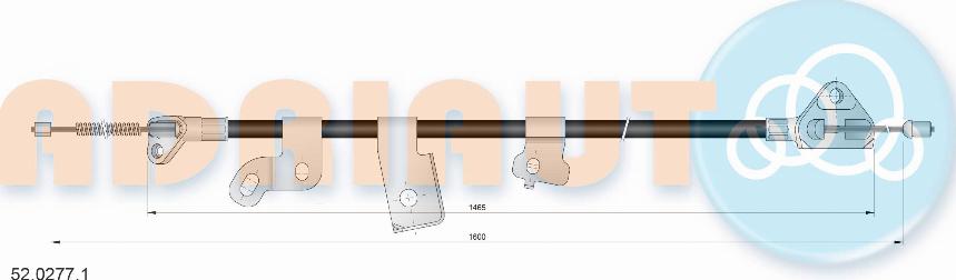 Adriauto 52.0277.1 - Трос, гальмівна система autocars.com.ua