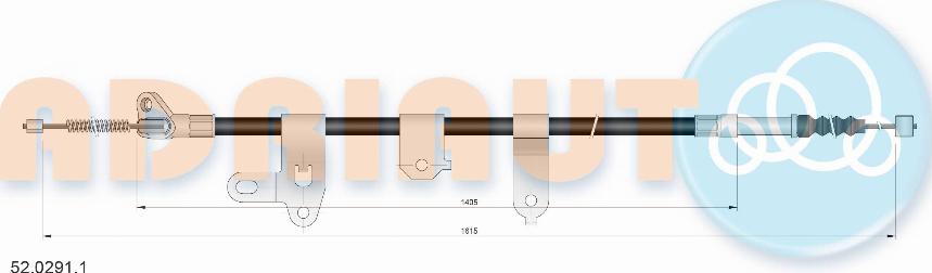 Adriauto 52.0291.1 - Тросик, cтояночный тормоз avtokuzovplus.com.ua