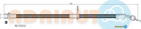 Adriauto 52.1212.2 - Гальмівний шланг autocars.com.ua