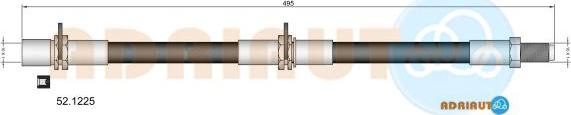 Adriauto 52.1225 - Гальмівний шланг autocars.com.ua