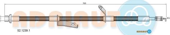 Adriauto 52.1239.1 - Гальмівний шланг autocars.com.ua