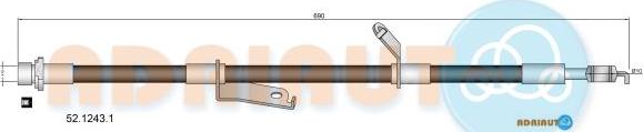 Adriauto 52.1243.1 - Гальмівний шланг autocars.com.ua