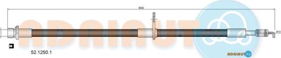 Adriauto 52.1250.1 - Гальмівний шланг autocars.com.ua