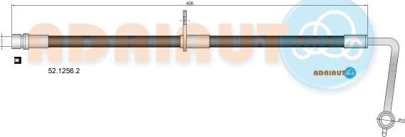 Adriauto 52.1256.2 - Гальмівний шланг autocars.com.ua