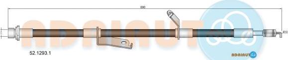 Adriauto 52.1293.1 - Гальмівний шланг autocars.com.ua
