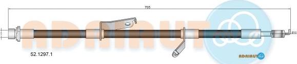 Adriauto 52.1297.1 - Гальмівний шланг autocars.com.ua