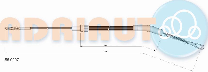 Adriauto 55.0207 - Тросик, cтояночный тормоз avtokuzovplus.com.ua