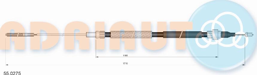 Adriauto 55.0275 - Трос, гальмівна система autocars.com.ua