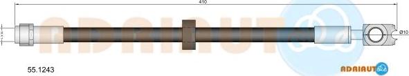 Adriauto 55.1243 - Гальмівний шланг autocars.com.ua