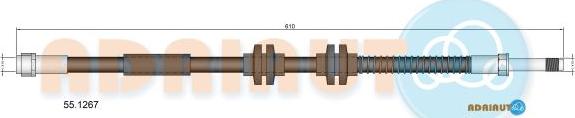 Adriauto 55.1267 - Гальмівний шланг autocars.com.ua