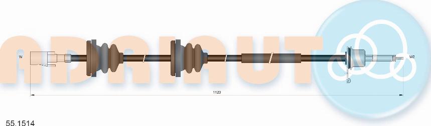 Adriauto 55.1514 - Тросик спідометра autocars.com.ua