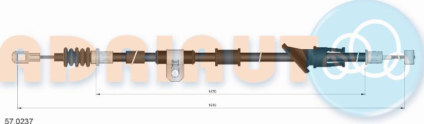 Adriauto 57.0237 - Трос, гальмівна система autocars.com.ua
