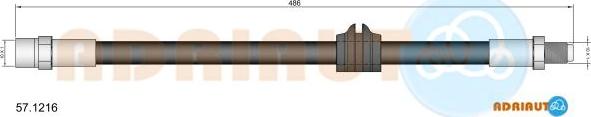 Adriauto 57.1216 - Гальмівний шланг autocars.com.ua