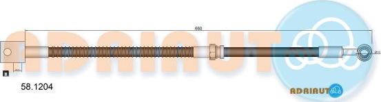 Adriauto 58.1204 - Гальмівний шланг autocars.com.ua