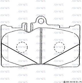 Advics SN112E - Тормозные колодки, дисковые, комплект avtokuzovplus.com.ua