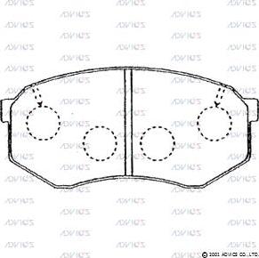 Advics SN251 - Тормозные колодки, дисковые, комплект avtokuzovplus.com.ua