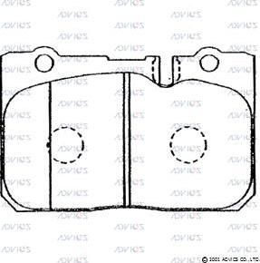 Advics SN286E - Тормозные колодки, дисковые, комплект avtokuzovplus.com.ua