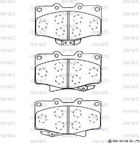 Advics A1N026 - Тормозные колодки, дисковые, комплект avtokuzovplus.com.ua