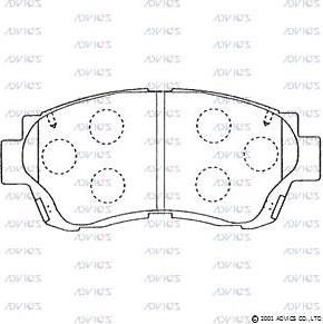 Advics SN631 - Тормозные колодки, дисковые, комплект avtokuzovplus.com.ua