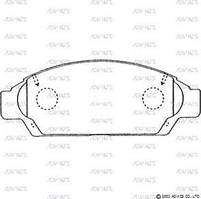 Advics SN643 - Тормозные колодки, дисковые, комплект avtokuzovplus.com.ua