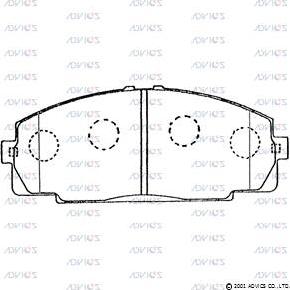 Advics SN647 - Тормозные колодки, дисковые, комплект avtokuzovplus.com.ua