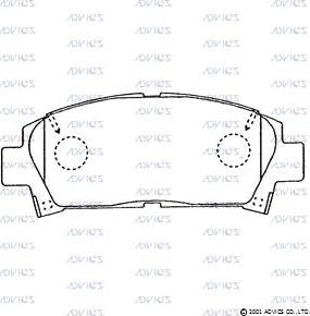 Advics SN653P - Гальмівні колодки, дискові гальма autocars.com.ua