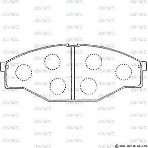 Advics SN664P - Тормозные колодки, дисковые, комплект avtokuzovplus.com.ua