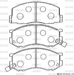 Advics A1N078 - Тормозные колодки, дисковые, комплект avtokuzovplus.com.ua