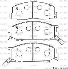 Advics SN815P - Гальмівні колодки, дискові гальма autocars.com.ua