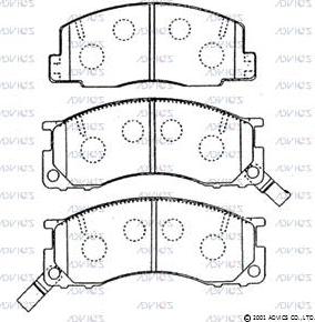 Advics SN820P - Тормозные колодки, дисковые, комплект avtokuzovplus.com.ua