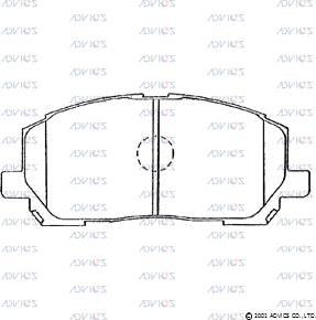 Advics SN884 - Тормозные колодки, дисковые, комплект avtokuzovplus.com.ua