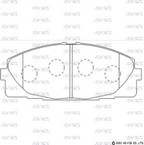 Advics SN694 - Тормозные колодки, дисковые, комплект avtokuzovplus.com.ua