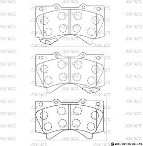 Advics A1N156 - Тормозные колодки, дисковые, комплект avtokuzovplus.com.ua