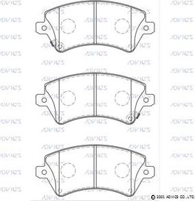 Advics SN990P - Тормозные колодки, дисковые, комплект avtokuzovplus.com.ua