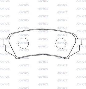 Advics A2N004 - Гальмівні колодки, дискові гальма autocars.com.ua