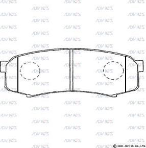 Advics A2N012 - Тормозные колодки, дисковые, комплект avtokuzovplus.com.ua